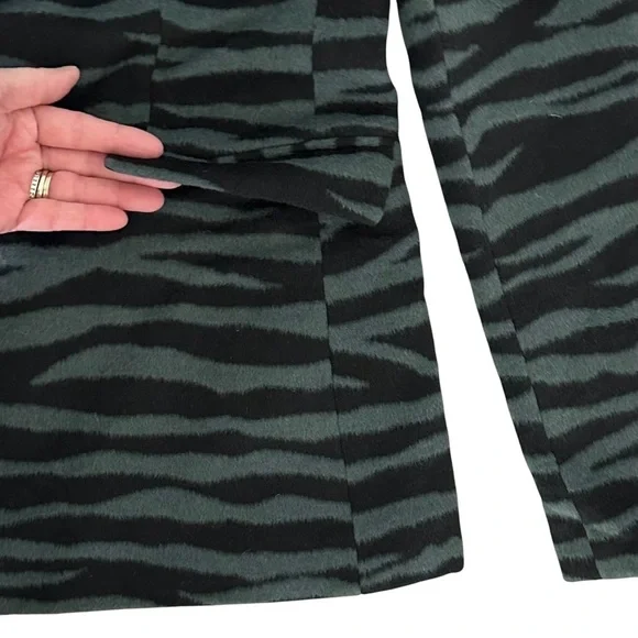 NWT Ann Taylor Zebra Print Long Double Breasted Wool Blend Blazer Size 6 - Picture 10 of 14
